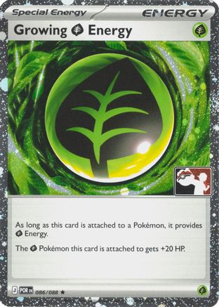 Growing Grass Energy (Cosmos Holo) (086/088) [Prize Pack Series Cards] Holofoil - Rare