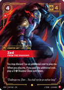 Zed, From the Shadows (Overnumbered) (169/166) - Vendetta Foil