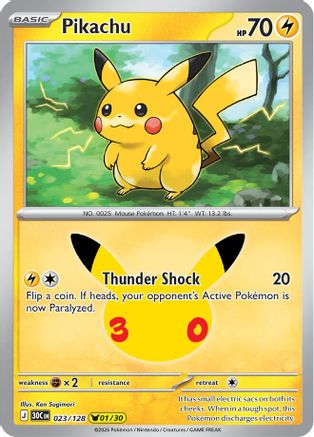 Pikachu (023/128) [ME 30th Celebration] Holofoil - Pikachu Rare
