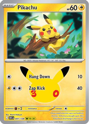 Pikachu (041/128) [ME 30th Celebration] Holofoil - Pikachu Rare