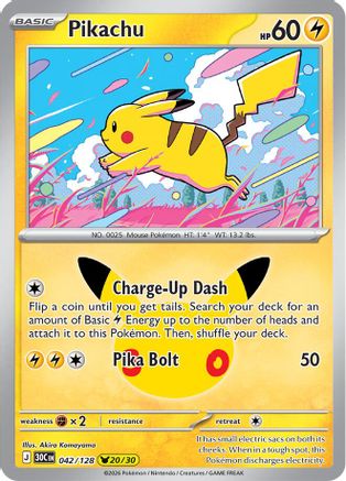Pikachu (042/128) [ME 30th Celebration] Holofoil - Pikachu Rare