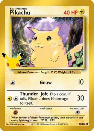 Pikachu (058/102) [ME 30th Celebration Classic Collection] Holofoil - Classic Collection