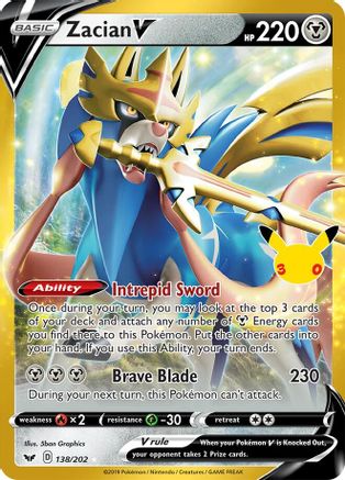 Zacian V (138/202) [ME 30th Celebration Classic Collection] Holofoil - Classic Collection