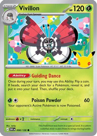 Vivillon (008/128) [ME 30th Celebration] Holofoil - Common