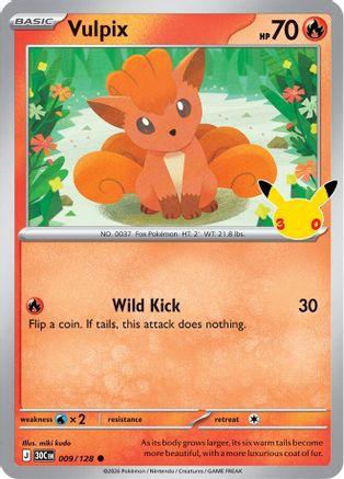 Vulpix (009/128) [ME 30th Celebration] Holofoil - Common
