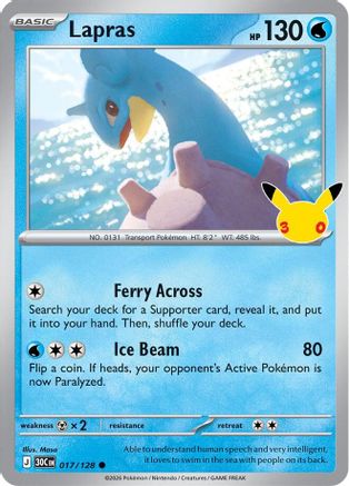 Lapras (017/128) [ME 30th Celebration] Holofoil - Common