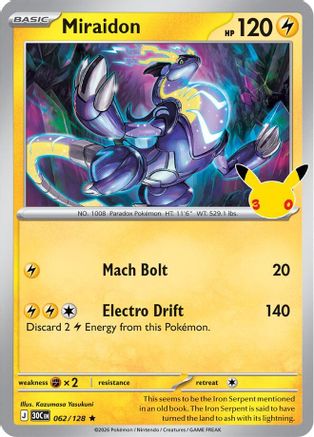 Miraidon (062/128) [ME 30th Celebration] Holofoil - Rare