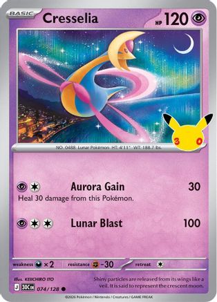 Cresselia (074/128) [ME 30th Celebration] Holofoil - Common