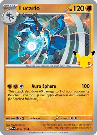 Lucario (083/128) [ME 30th Celebration] Holofoil - Common