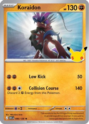 Koraidon (086/128) [ME 30th Celebration] Holofoil - Rare