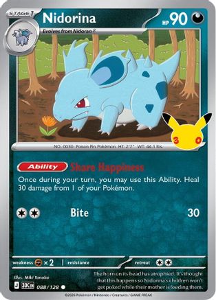 Nidorina (088/128) [ME 30th Celebration] Holofoil - Common