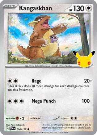 Kangaskhan (114/128) [ME 30th Celebration] Holofoil - Common