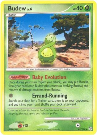 Budew (43/130) [Diamond and Pearl] Reverse Holofoil - Uncommon