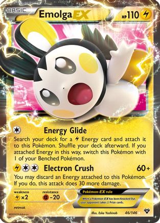 Emolga EX (046/146) [XY Base Set] Holofoil - Ultra Rare