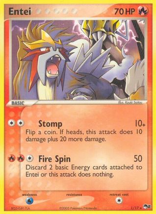 Entei (1/017) [POP Series 2] Holofoil - Rare