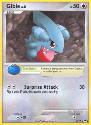 Gible (7/017) [POP Series 6] Holofoil - Common