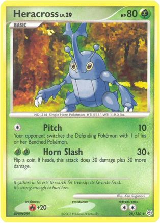 Heracross (28/130) [Diamond and Pearl] Reverse Holofoil - Rare