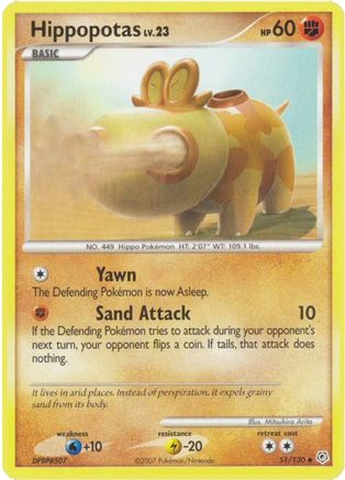 Hippopotas (51/130) [Diamond and Pearl] Reverse Holofoil - Uncommon