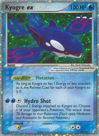 Kyogre ex (95/100) [Crystal Guardians] Holofoil - Ultra Rare