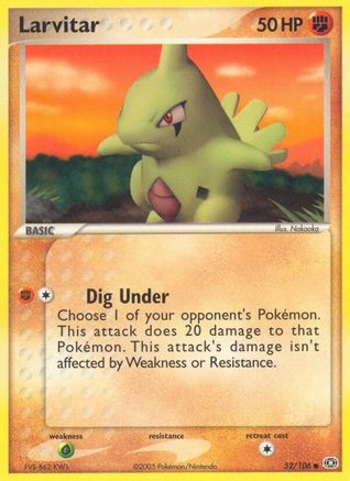 Larvitar (52/106) [Emerald] Reverse Holofoil - Common