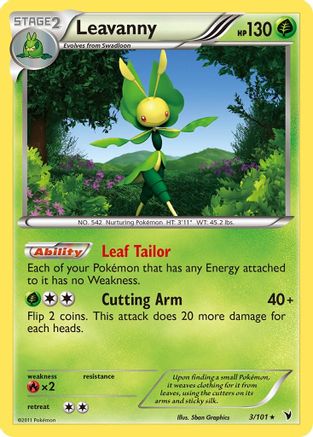 Leavanny (3/101) [Noble Victories] Reverse Holofoil - Holo Rare