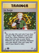 Lt. Surge (017/132) [Gym Heroes] 1st Edition Holofoil - Holo Rare