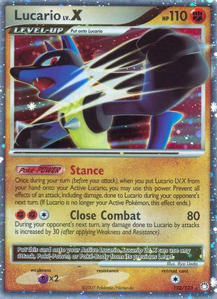 Lucario LV.X (122/123) [Mysterious Treasures] Holofoil - Ultra Rare