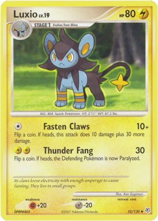 Luxio (52/130) [Diamond and Pearl] Reverse Holofoil - Uncommon