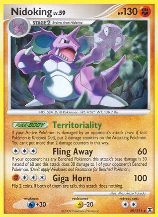 Nidoking (29/111) [Rising Rivals] Reverse Holofoil - Rare