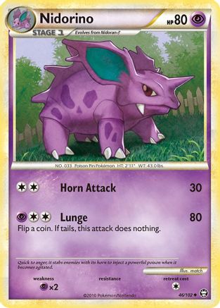 Nidorino (046/102) [Triumphant] Reverse Holofoil - Uncommon