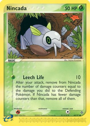 Nincada (68/97) [Dragon] Reverse Holofoil - Common