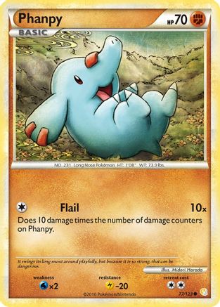Phanpy (077/123) [HeartGold SoulSilver] Reverse Holofoil - Common