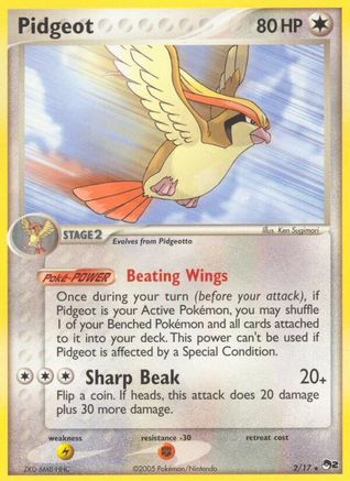 Pidgeot (002/017) [POP Series 2] Holofoil - Rare