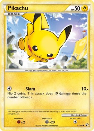 Pikachu (061/90) [Undaunted] Reverse Holofoil - Common