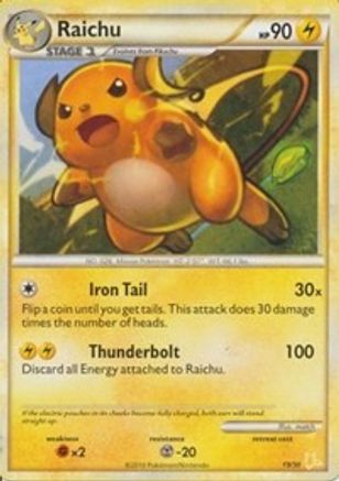 Raichu (#19 Non-Holo) (19/30) [HGSS Trainer Kit Gyarados & Raichu] - Common