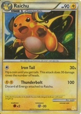 Raichu (#30 Holo) (30/30) [HGSS Trainer Kit Gyarados & Raichu] Holofoil - Common