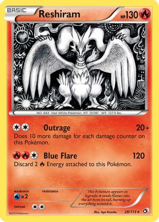Reshiram (028/113) [Legendary Treasures] Holofoil - Holo Rare