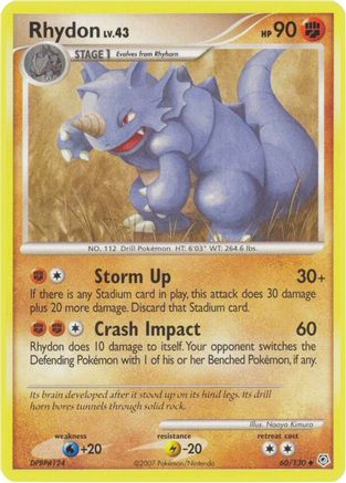 Rhydon (060/130) [Diamond and Pearl] Reverse Holofoil - Uncommon