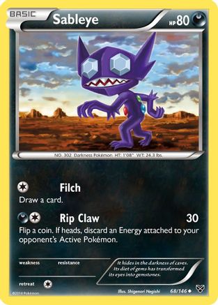 Sableye (068/146) [XY Base Set] Reverse Holofoil - Uncommon