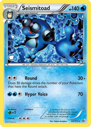 Seismitoad (42/113) [Legendary Treasures] Reverse Holofoil - Rare