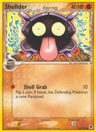 Shellder (Delta Species) (063/101) [Dragon Frontiers] - Common