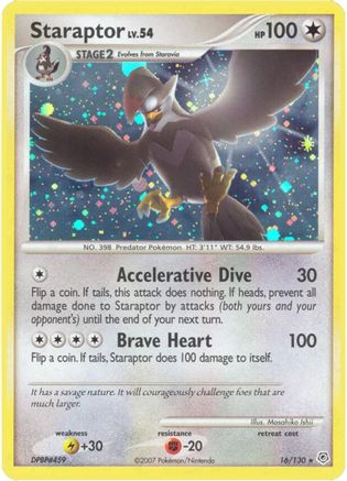 Staraptor (16/130) [Diamond and Pearl] Reverse Holofoil - Holo Rare