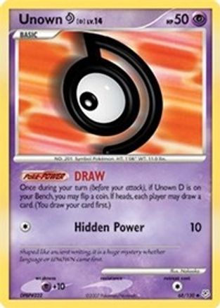 Unown [D] (068/130) [Diamond and Pearl] - Uncommon