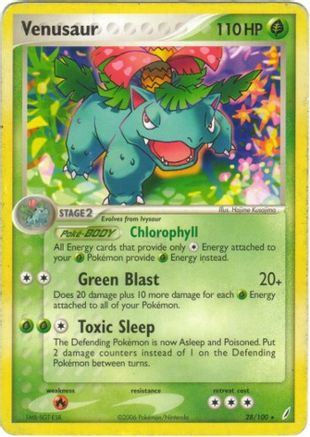 Venusaur (028/100) [Crystal Guardians] Reverse Holofoil - Rare