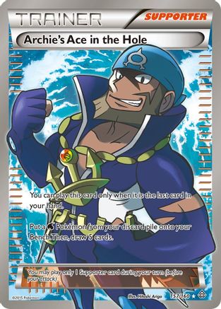 Archie's Ace in the Hole (157 Full Art) (157/160) [XY  Primal Clash] Holofoil - Ultra Rare