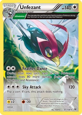 Unfezant (81 Delta) (081/108) [XY  Roaring Skies] - Rare