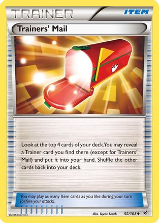 Trainers' Mail (092/108) [XY  Roaring Skies] - Uncommon