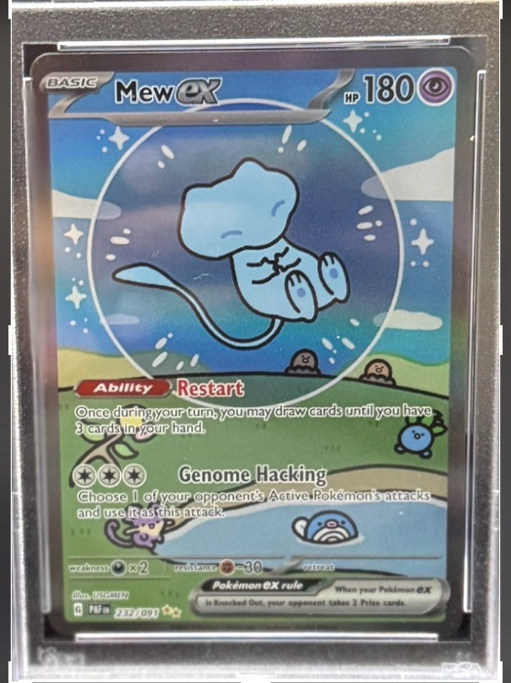 Pokemon Mew EX Paf En Paldean Fates 232/091 Special Illustration Rare PSA 9